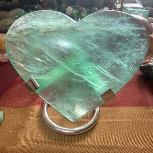 Baja Green Fluorite Heart